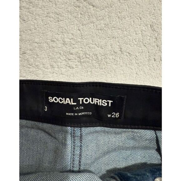 Social Tourist Hollister Denim Button Down Skirt Size 26 - Picture 3 of 3